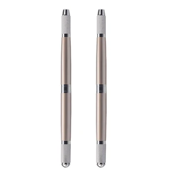 

2 Pcs Three-Purpose Microblading Pen Manual Tattoo Machine, Permanent Eyebrow Tattoo Pen