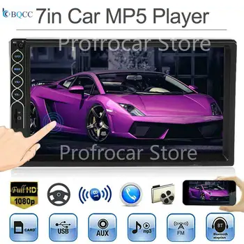 

Latest Upgrade mp5 Car Radio Auto Multimedia Player Din Autoradio 7"Touch Screen HD Audio 2din Sound Bluetooth Cam