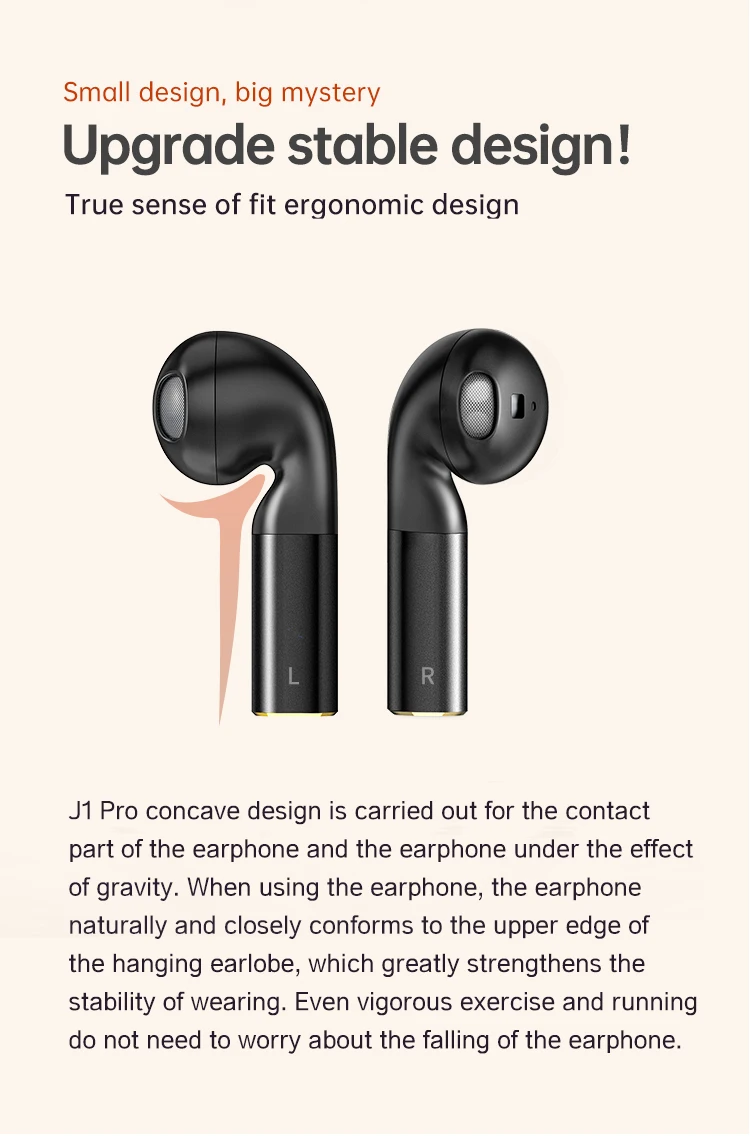 Fineblue продукт J1pro tws Bluetooth наушники мини беспроводные маленькие стерео наушники для телефона Спорт с микрофоном