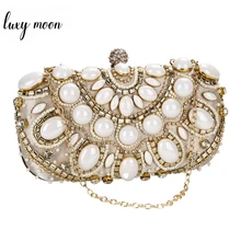 Женские кошельки и сумочки, черный, абрикосовый, украшенный бисером, вечерние клатчи для свадьбы, роскошные дизайнерские сумки через плечо ZD1372