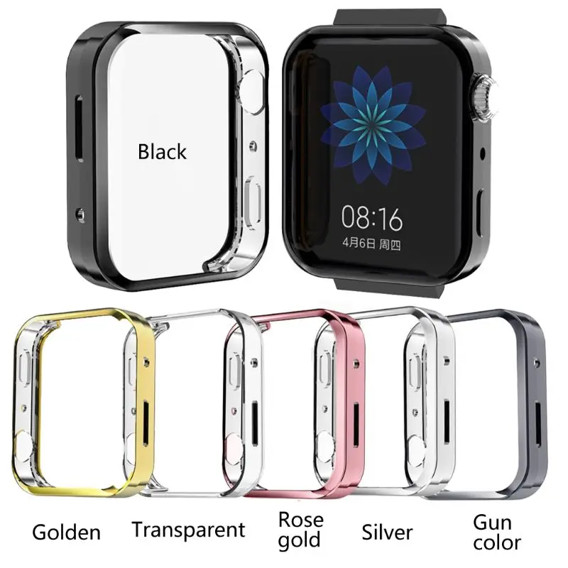Soft Clear TPU Eletroplating Protective Case Full Cover for Xiao-mi Mi Watch for smart watch Soft Clear TPU Eletroplating Protective Case Full Cover for Xiao-mi Mi Watch for smart watch