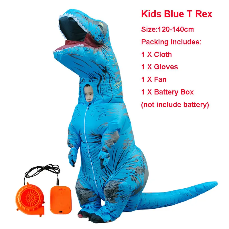 Надувной костюм для взрослых, надувной Велоцираптор, костюм динозавра на Хэллоуин, T REX, костюмы для мужчин, нарядное платье, косплей, динозавр - Цвет: 1025