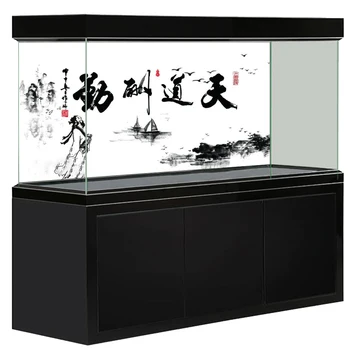 

[JX-1052] Fish Tank Background HD Calligraphy Series Aquarium Sticker Mural Decoration Painting Pattern Size Can Be Customized