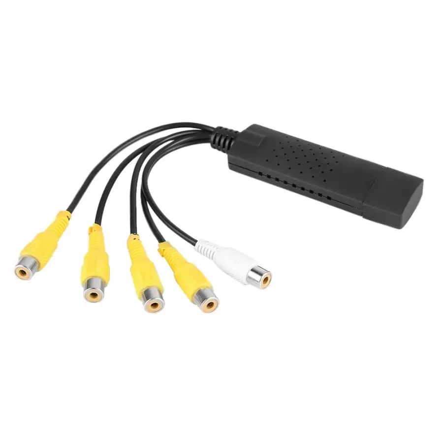 ТВ-тюнер USB карты USB для захвата карты AV камеры наблюдения 1 канал аудио 4 видео конвертер адаптер