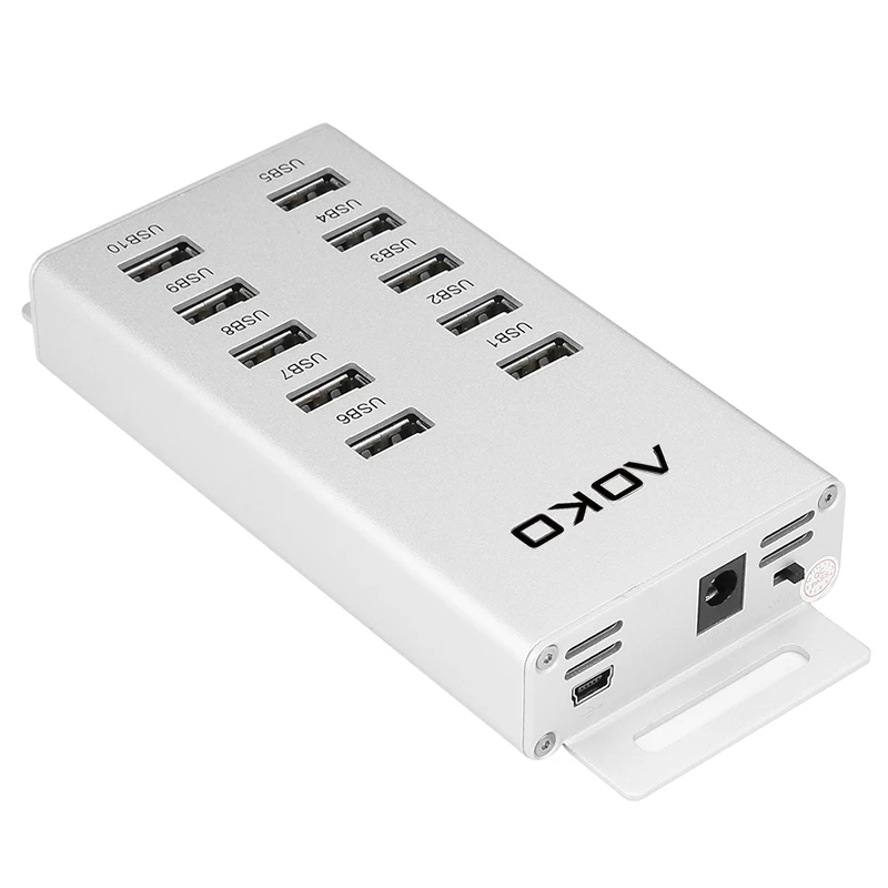 AOKO usb hub 2,0 10 портов каждый интерфейс выходной ток 5V1. 5A HC100SL