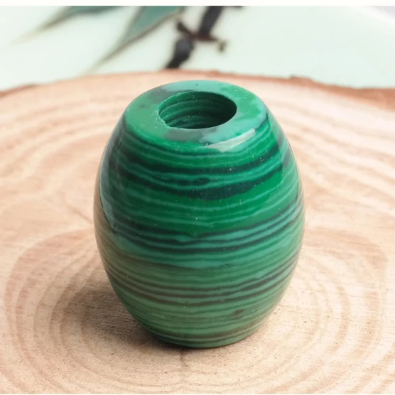 SYNTHETIC MALACHITE 2 шт./лот бусины с большим отверстием натуральный драгоценный камень для самостоятельного изготовления ювелирных изделий Браслеты и ожерелья - Цвет: SYNTHETIC MALACHITE