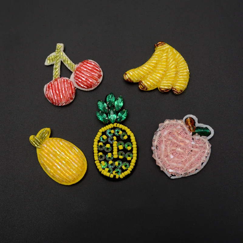 1 шт. мини красочные фрукты горный хрусталь бусины патчи для одежды DIY Пришивание