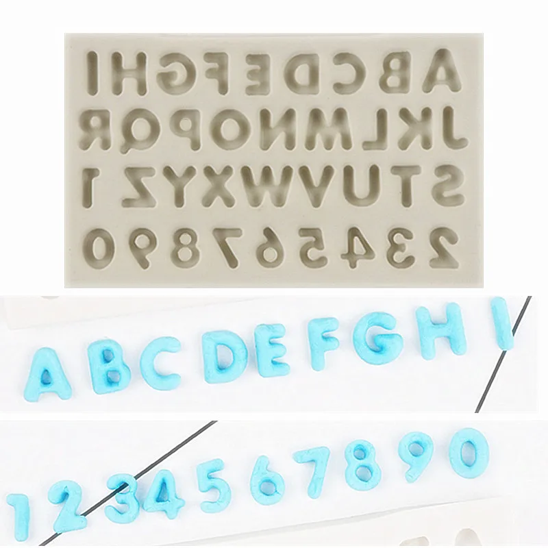 Uppercase буквы и цифры помадка торт силиконовая форма для шоколада сделай сам