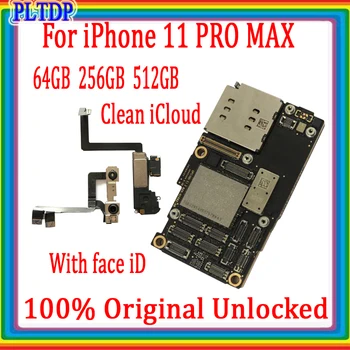 

100% Full unlocked Motherboard For iPhone 11 Pro max with/without Face ID,with free iCloud Good tested