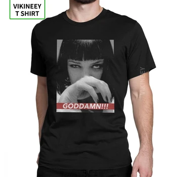 

MIA WALLACE Quentin Movie Pulp Fiction Man's T Shirt Humor Cotton Short Sleeves Tee Shirt Crew Neck T-Shirt Newest Tops