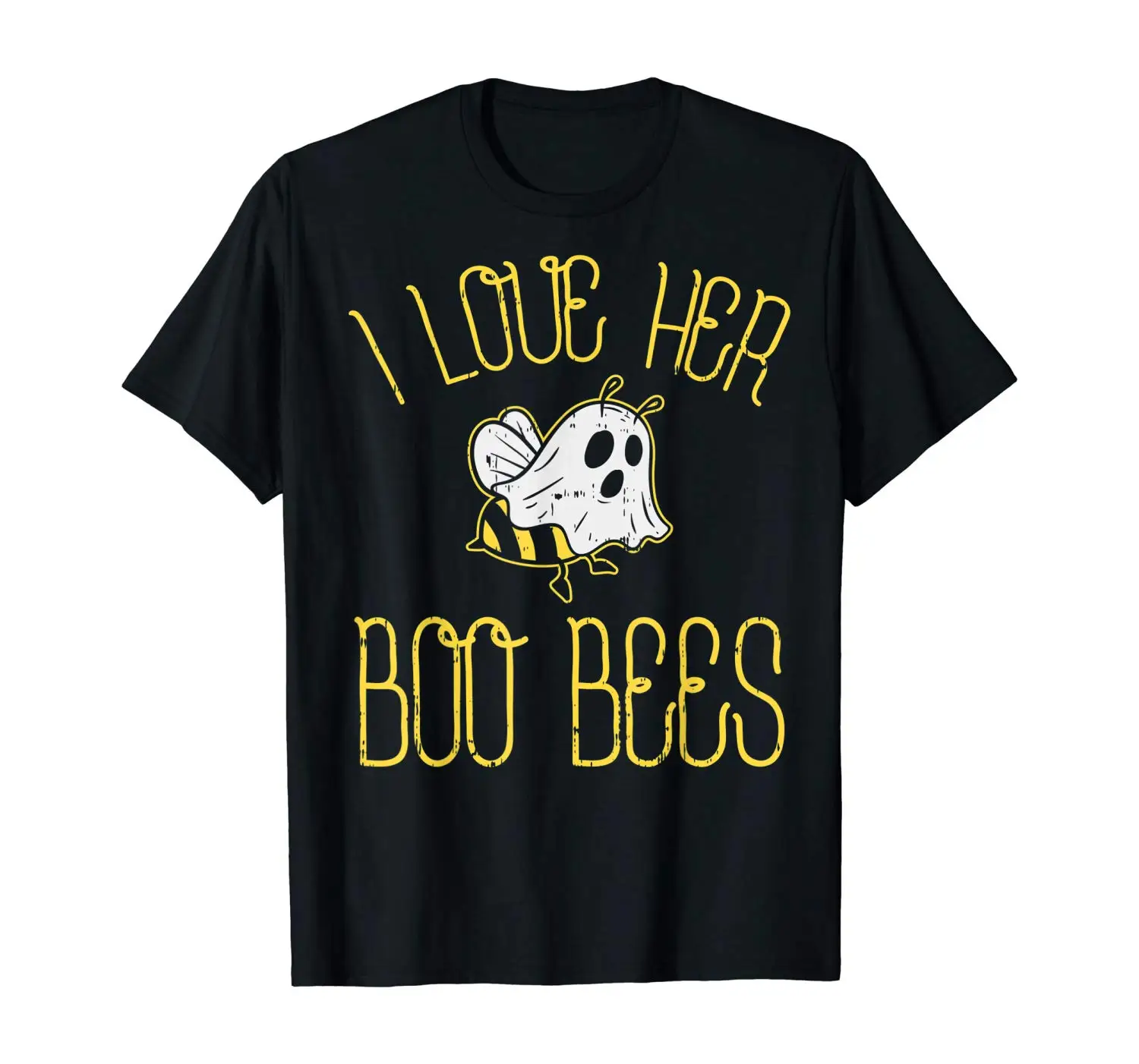 I Love Her Boo Bees костюм для пары на Хэллоуин его футболка | Мужская одежда