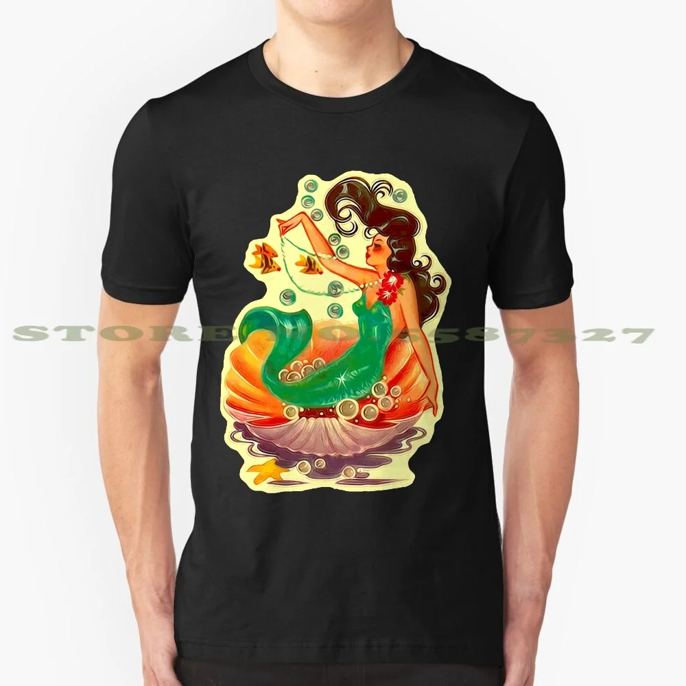 Русалочка 2 Модные Винтажные футболки русалки тики Psychedelic вода океан серфинг