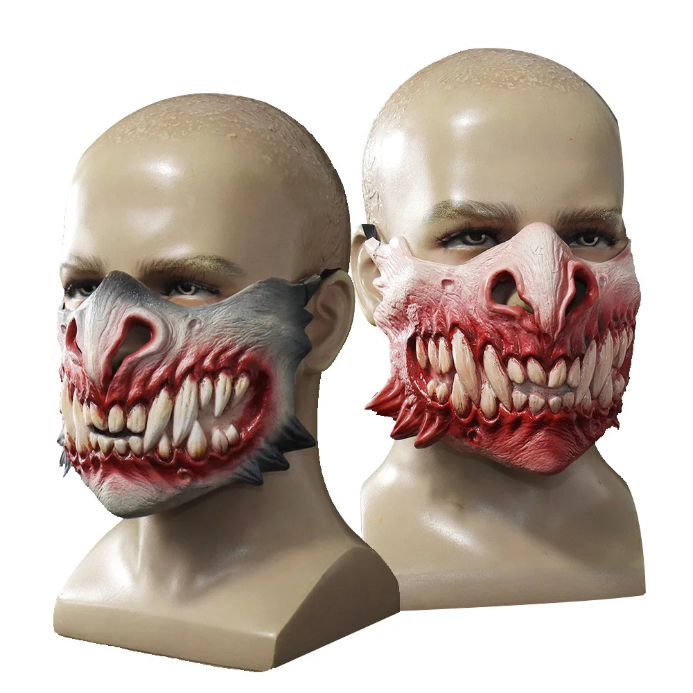 Popular Halloween One Eye Decay Zombie with Chest Horror Latex Party Prop Mask 