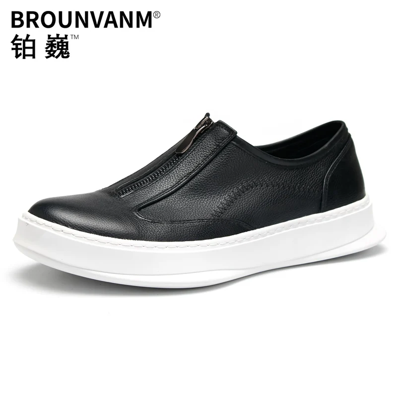 

In the summer of 2019, the new breathable cowhide casual shoes zipper lazy shoes pedal men's shoes and men's trendy shoes.