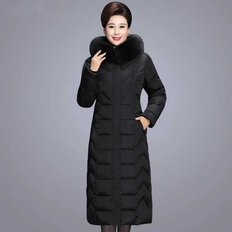 5XL 7XL Plus Size Women Winter Jacket Middle-Aged Mom Cotton Padded Jacket Female Thicken Winter Parka Jacket Lady Coats C5937