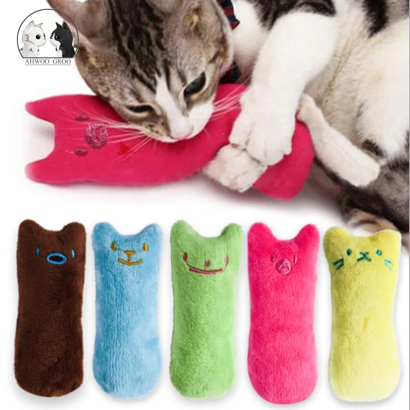 

Cat Mint Cat Doll Toy Funny Interactive Crazy Accompanying Pet Toy Kitten Chewing Teeth Grinding Catnip Claws Thumb Bite Toys