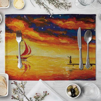 

Art Stripes Printed Western-style Placemat Table Mat,,