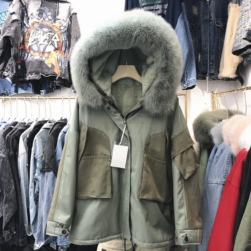 Женские парки; Новинка года; сезон осень-зима; Теплая стеганая куртка с капюшоном и подкладкой из овечьей шерсти; повседневные стеганые куртки средней длины для студентов