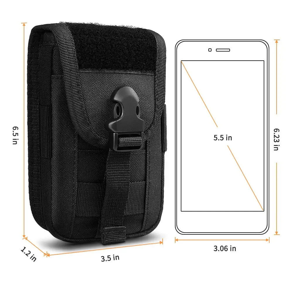 Тактический чехол для телефона 1000D Molle, сумка для смартфона, поясная сумка, универсальный органайзер, Карманный военный рюкзак для переноски, для охоты, кемпинга