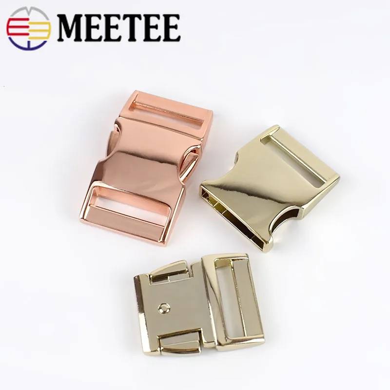 Meetee 2 шт. металлическая изогнутая Боковая Пряжка для 25 мм лямки Рюкзак Сумка