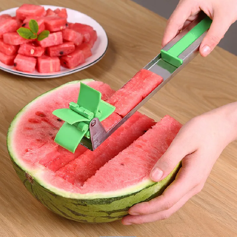 Watermelon Slicer Cutter Windmill Fruit Melon Stainless Steel Kitchen Tool Watermelon Slicer Cutter Windmill Fruit Melon Stainless Steel Kitchen Tool