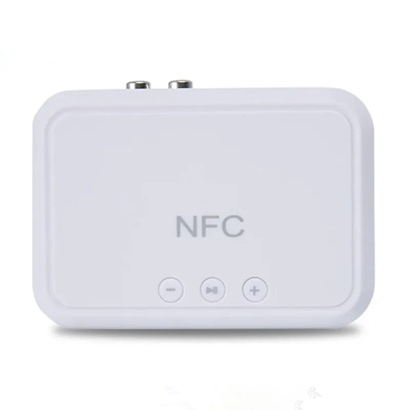 NFC Bluetooth приемник USB диск музыка чтение стерео 3,5 мм Беспроводной адаптер AUX/RCA Автомобильный Динамик Bluetooth аудио приемник - Цвет: Белый