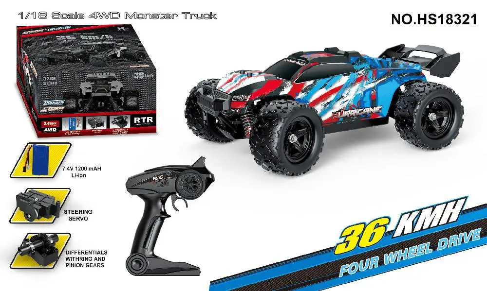 1/18 ураган детская игрушка 36 км/ч RC автомобиль симулятор грузовик