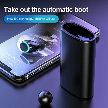 

Wireless V5.0 Bluetooth Earphone Waterproof Headset 6000mAh Power Bank With Dual Mic and 6000mAh Battery Charge Case