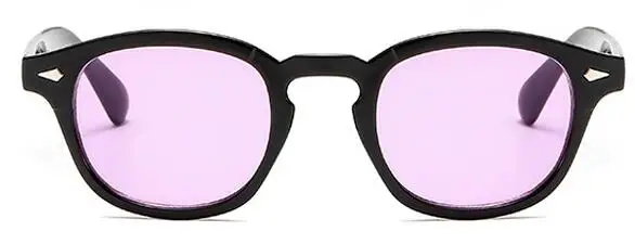 black purple Очки в стиле Джони Депп, мужские, Ретро стиль, Ретро стиль, очки по рецепту, женские, оптическая оправа для очков, прозрачные линзы - Цвет оправы: black purple