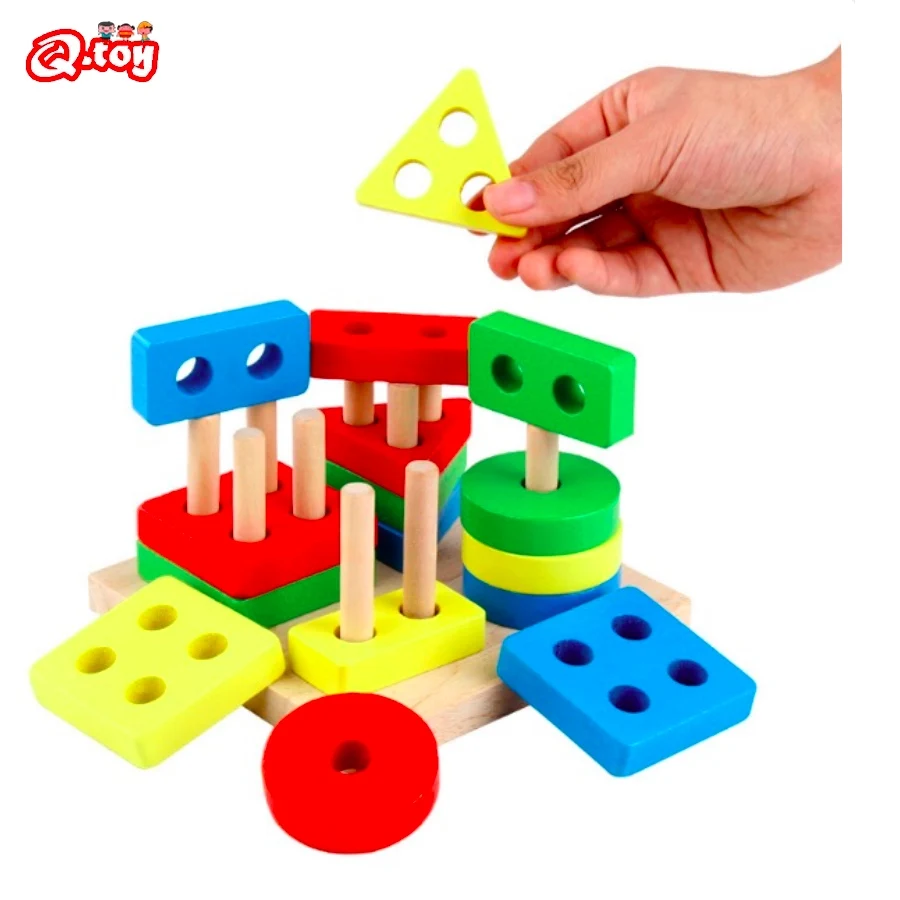 Деревянная доска Монтессори в форме геометрической доски для обучения детей |