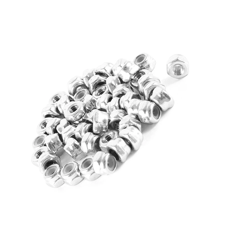 Top-60Pcs M2.5 x 40 мм 304 Нержавеющая сталь Phillips с круглой головкой болты и 50 шт. 304Hc шестигранные самоблокирующиеся гайки M2.5 A2-70