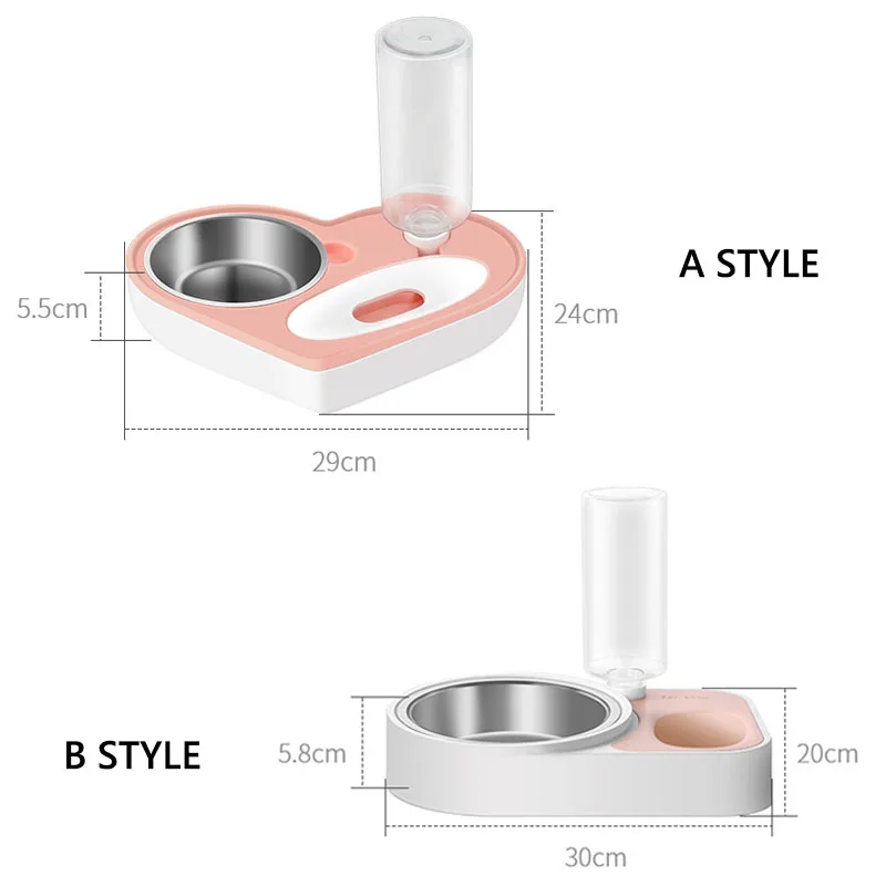 Миски для домашних животных с сердечками питьевая миска из нержавеющей стали