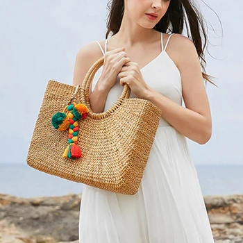 

21cm Manual Braided Bohemia Tassel Pendant Sanp Clasp Hook Buckles Bags Keychain Hang DIY Craft Hardware Decor