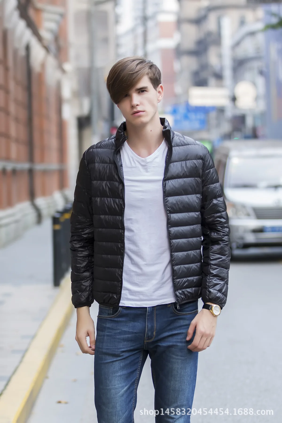 Thin Lightweight down Jacket Men's Stand Collar Men Winter Coat Plus-sized MEN'S Wear Men's