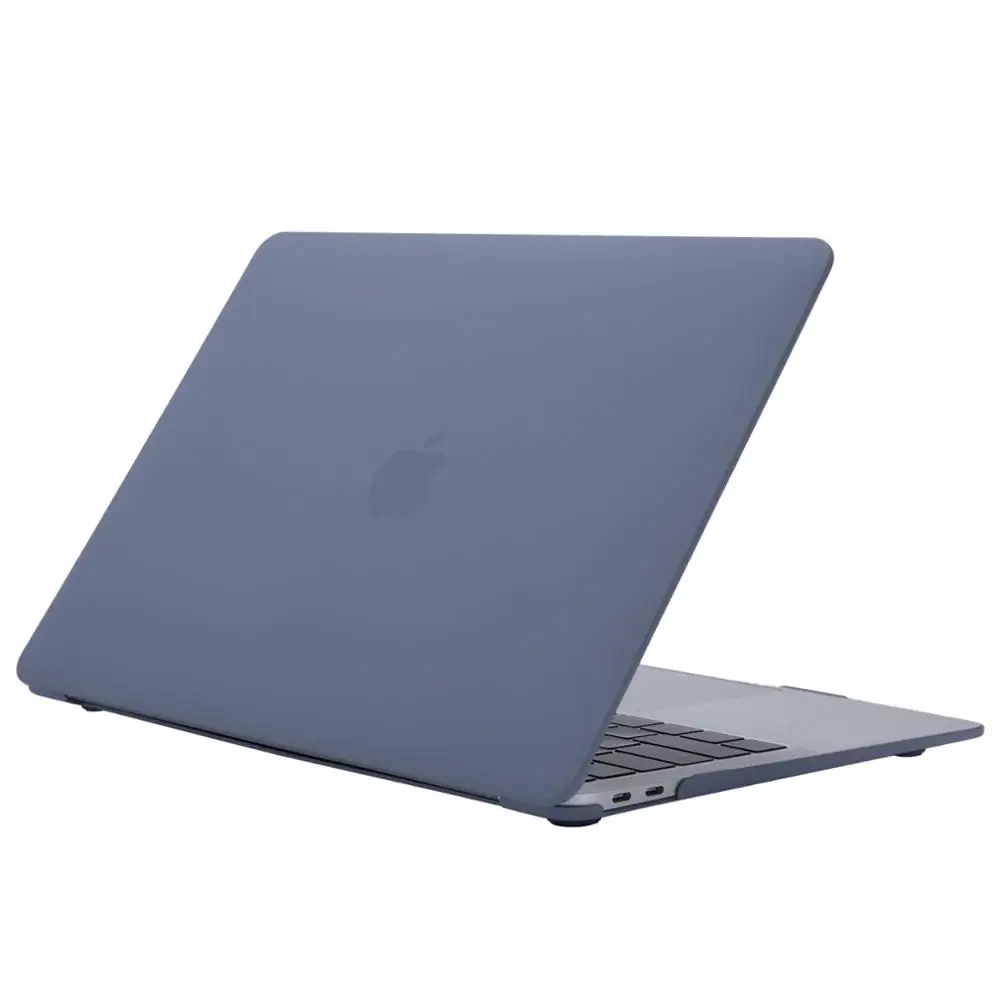 Матовый однотонный прорезиненный Жесткий Чехол для Apple Macbook Air Pro retina Touch Bar 11 12 13 15 дюймов чехол для ноутбука - Цвет: Xin-Gray