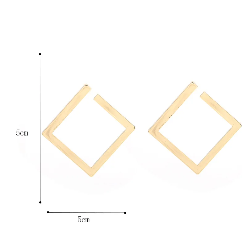 Retro Square Stud Earrings For Women stud earrings