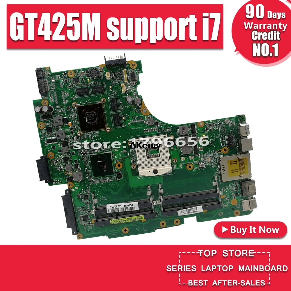 N53JQ Laptop Moederbord 4 * Geheugen Slots Voor Asus N53JF N53JQ N53J N53JG GT425M Ondersteuning I7 Originele Mianboard 100% Test ok N53JQ Laptop Moederbord 4 * Geheugen Slots Voor Asus N53JF N53JQ N53J N53JG GT425M Ondersteuning I7 Originele Mianboard 100% Test ok