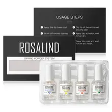 Пудра для ногтей, стартовый набор, 4 цвета, порошки для ногтей, французский маникюр для ногтей, без УФ-лампы, вылеченный дизайн