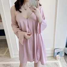 Сексуальная Женская пижама для женщин kigurumi Домашняя одежда ночнушка однотонное нижнее белье v-образный вырез халат белье Ночная сорочка на бретельках h4