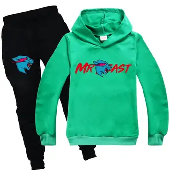 

Mr Beast Lightning Cat Clothes Set Kids Tracksuit Boys SportSuits Toddler Girls Outfit Sweatshirt Hoodies Pants 2pcs Set