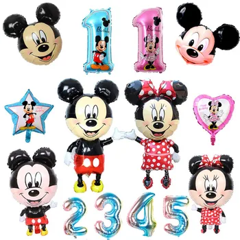 

112cm Giant Mickey Minnie heart Mouse Balloon Cartoon Foil Birthday Party Balloon children Birthday Party Decorations kids Gift