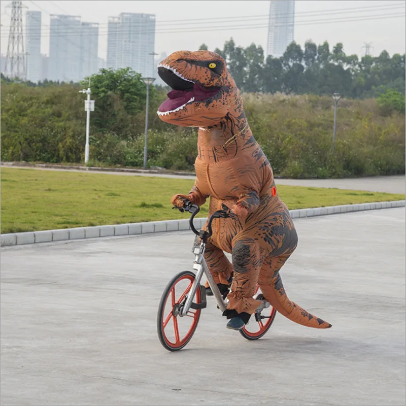 Надувной костюм динозавра T Rex для косплея мужчин женщин маскарадный Baymax взрослых