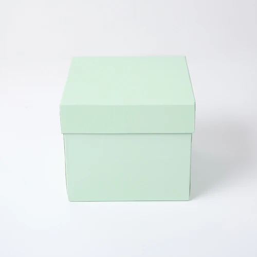 large green box Квадратная мини-подарочная портативная коробка для упаковки цветов, коробка для букетов, свадебные украшения, упаковочные коробки для цветов - Цвет: large green box