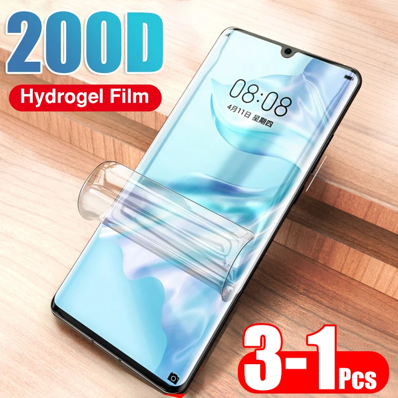 3 2 1 шт 200D полное покрытие Гидрогелевая пленка для huawei P20 P30 Pro Lite Защита экрана для mate 10 20 профессиональная защитная пленка не стекло