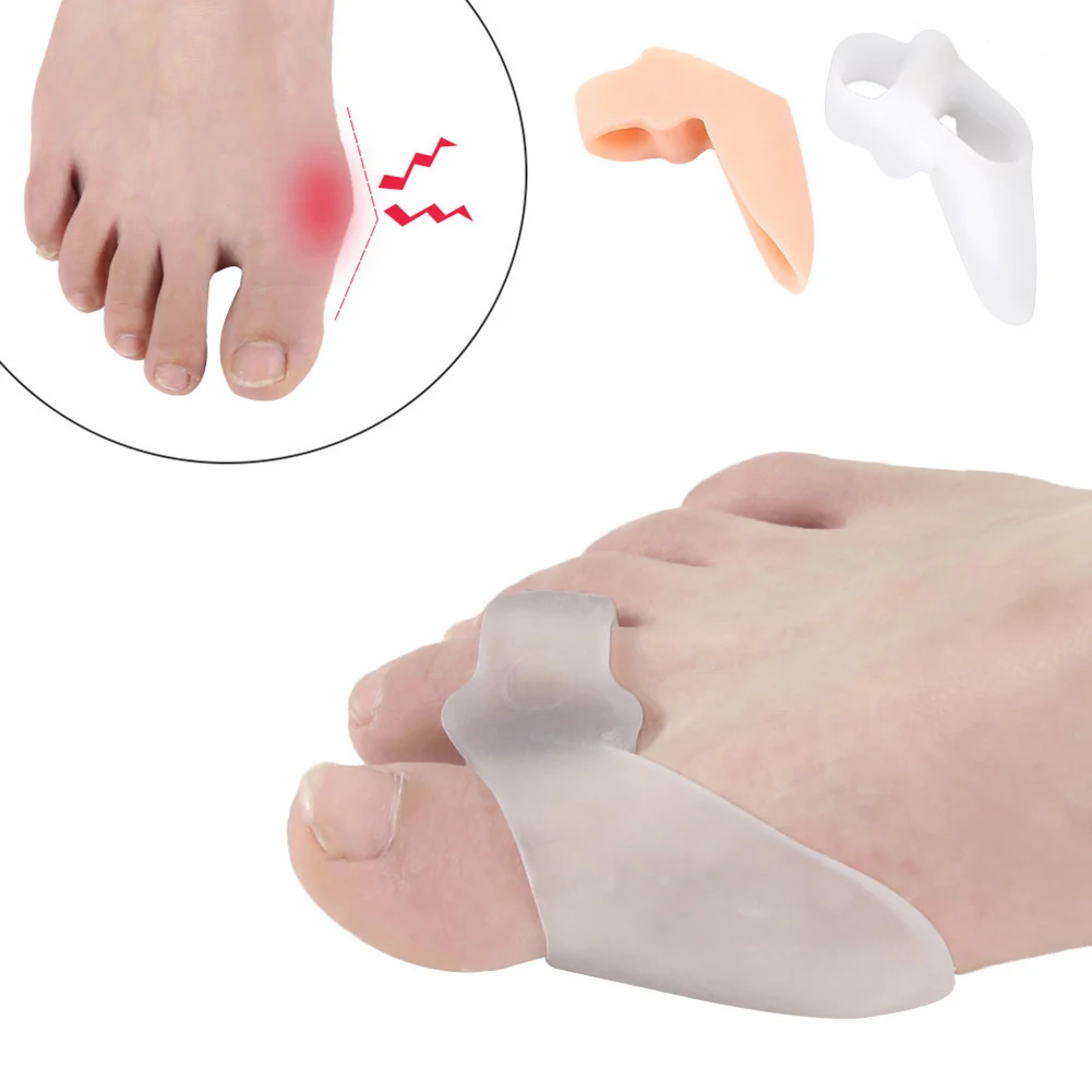 1 Pair Thumb Valgus Toe Separators Foot Hallux Bunion Adjuster Toes Correctors Foot Care Pedicure Device Bunion