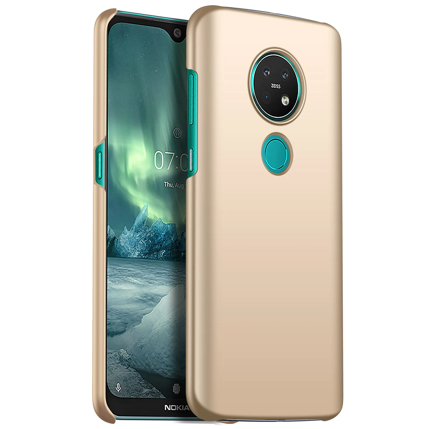 Для Nokia 7,2 чехол TA-1181 TA-1196 Роскошный Матовый Жесткий PC противоударный чехол для Nokia 7,2 6,2 7,1 защитный чехол Capa - Цвет: gold
