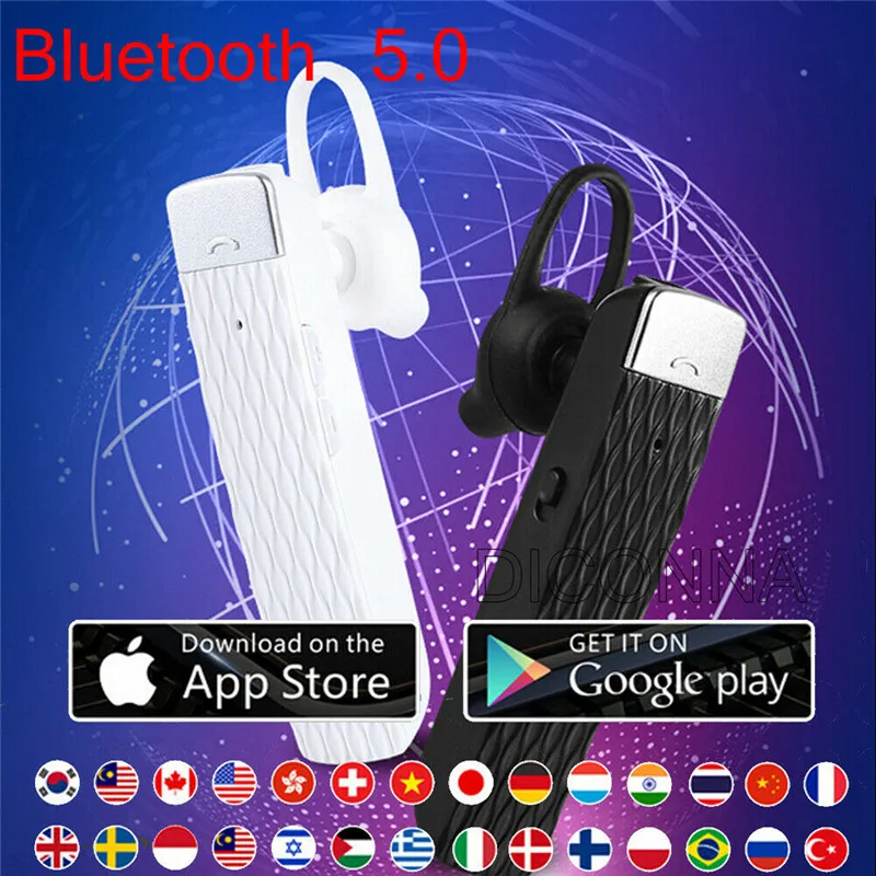 33 языка смарт-переводчик мгновенный перевод голоса Одиночная bluetooth-гарнитура поддержка Handfree вызов воспроизведение музыки перевод