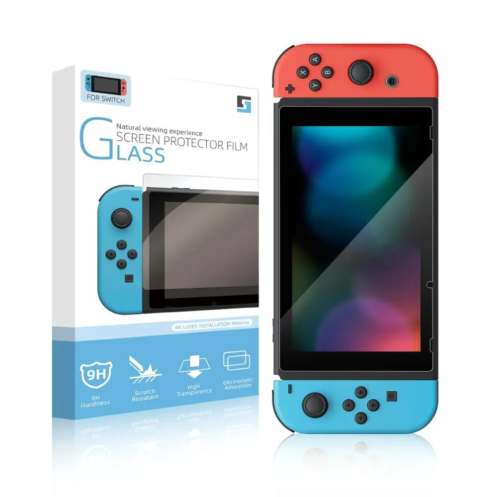 Geekshare Protective Tempered Glass for Nintendo Switch HD Screen 0.2mm Protector Nintend switch Premium Tempered Glass Film