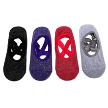 Хлопоковые носки для йоги женские, не скользящие для танцев профессиональные Балетные каблуки протектор женские спортивные танцы Calcetines Medias Носки для пилатеса