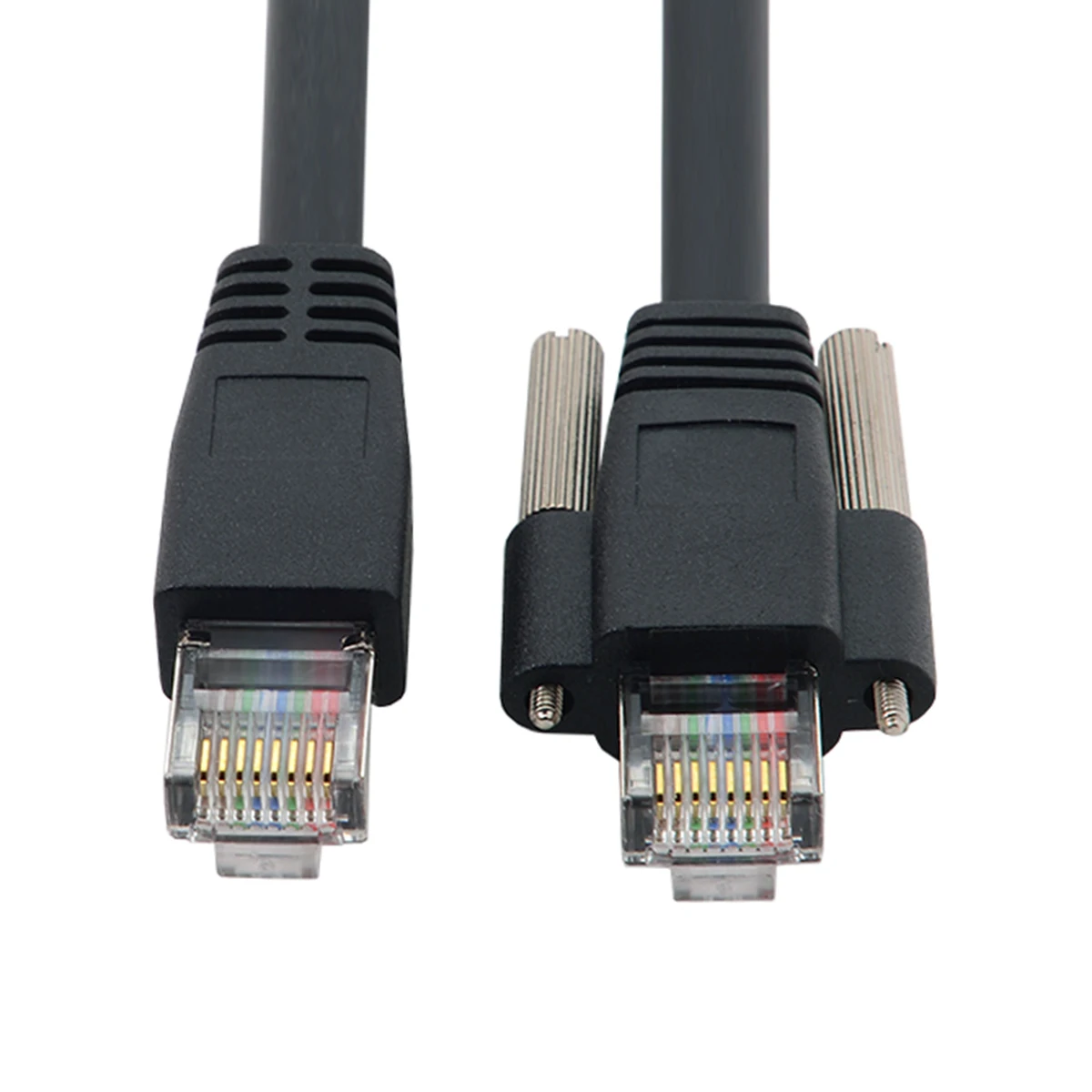 Up Angled Cablecc RJ45 Vision Flexible Patch Cable Wear Resisting Screw Lock Cat6 for GigE CCD Data-High Flex Tray 